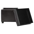 thumbnail image 5 of Safavieh Pouf de Rangement en Cuir Moulé Bobbi en Marron, 5 of 5