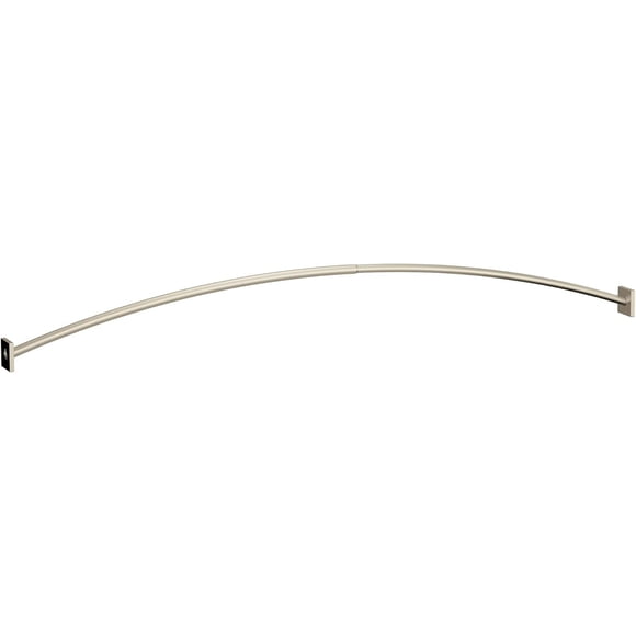 Adjustable to Curved Shower Curtain Rod