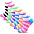 thumbnail image 2 of TeeHee Women's Acrylic No Show Low Cut Basic 18-Pack, (Neon Bright), 2 of 3