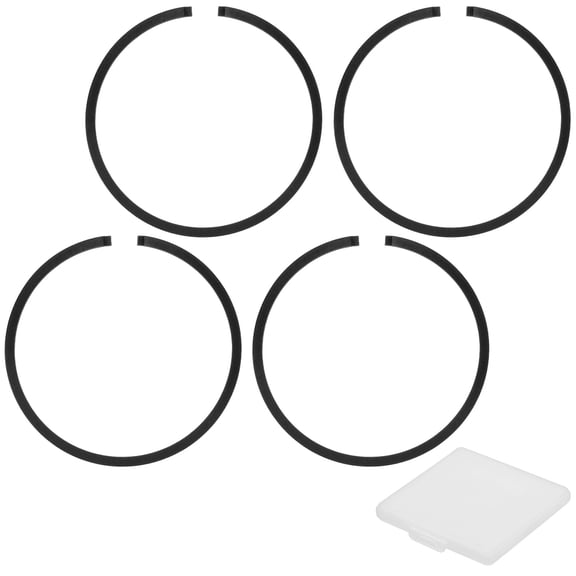 Uxcell 4-Pack Engine Piston Rings Kit, 38mm x 1.5mm Thick Ductile Iron Piston Ring Set Standard Replacement for Small Engines/Motors/Machinery [Black]