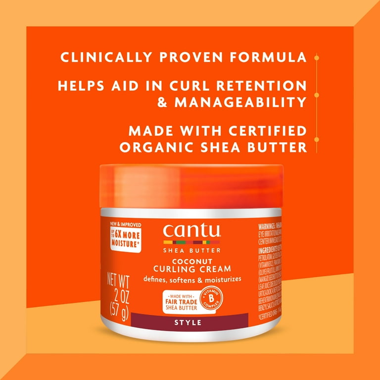 【2個】Cantu カントゥ　ココナッツカーリングクリーム ヘアマヨネーズ Cantu Shea Butter Moisturizer for Curly & Natural Hair, Coconut
