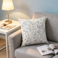 thumbnail image 5 of YingYouFu Light Blue Floral Throw Pillow Cover, Botanical Vintage Cushion Case for Sofa, Soft Embroidered Pillowcase for Home Couch Bedroom Patio Decor, 5 of 7