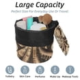 thumbnail image 2 of PhooArto Drawstring Cosmetic Bag, Barrel Shaped Portable Travel Makeup Bags, Vintage Map Octopus Patterns Large Capacity Waterproof Multifunctional Bucket Toiletry Bag, 2 of 6