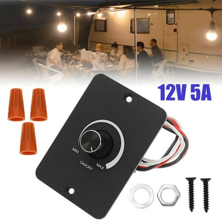 

BTOER DC12V 5A Dimmer Switch PWM Dimmer LED Strip Light for Car Truck Trailer Caravans