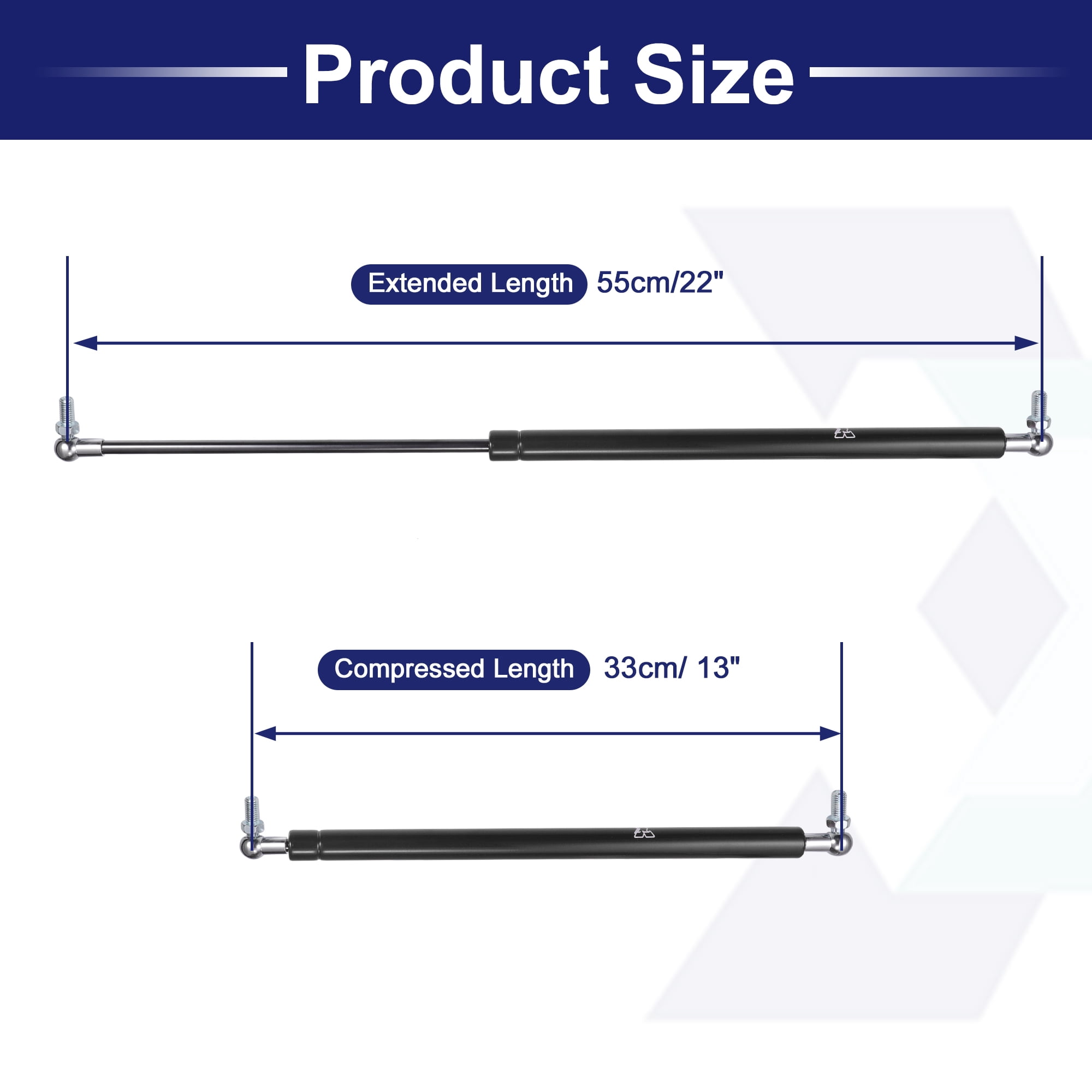 Unique Bargains 22inch Lift Support Strut Gas Spring with Mounting Bracket for RV Car 89lb