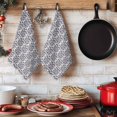 thumbnail image 6 of Navy Blue Baroque Kitchen Towels Set of 1, Vintage Abstract Art Pattern Absorbent Dish Towels for Kitchen, Microfiber Hand Towel, Quick Drying Tea Towel for Cleaning Decorative Dishcloths, 6 of 7