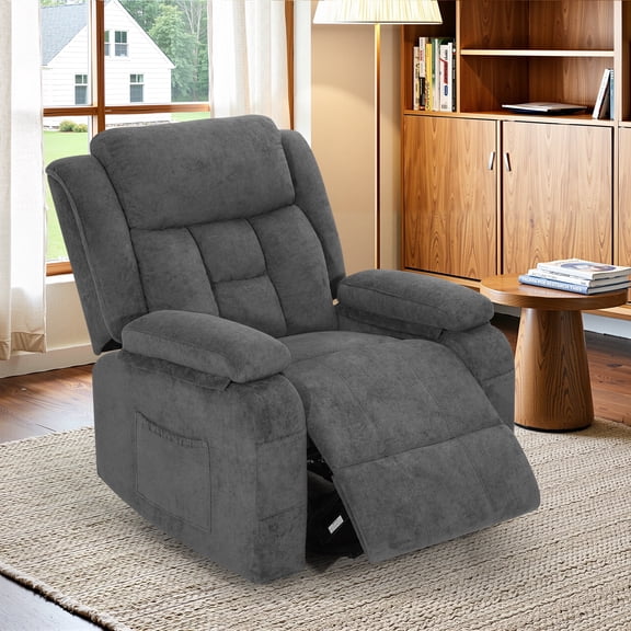 UHOMEPRO Power Lift Recliner Chair for Elderly, Electric Stand Assist Lift Chair for Seniors, Adjustable Reclining Chair with Remote Control, 350 lbs Capacity, Gray