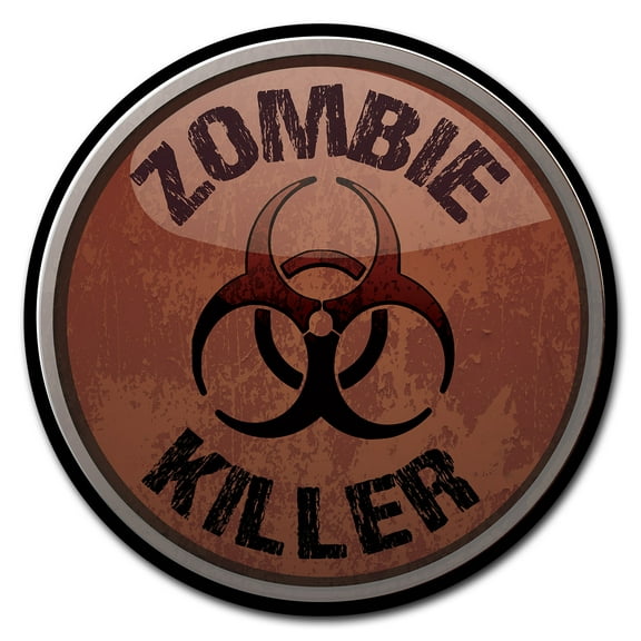 SignMission Circular Rigid Plastic Sign 12" Tall - Zombie Killer | Plastic Sign |  Made in the USA