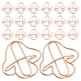 thumbnail image 1 of Miangastore Rose Gold Iron Paper Clip For Stationery Item And Card Display 20Pcs, 1 of 9