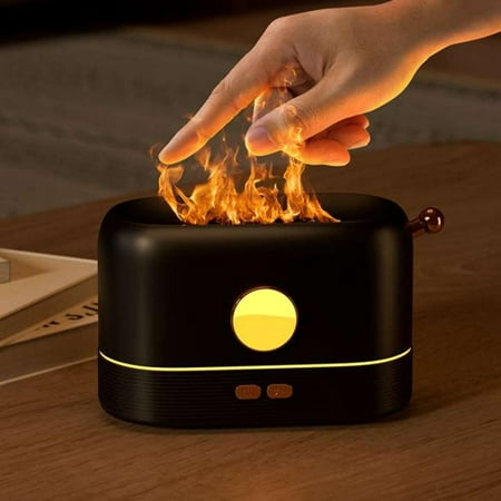 

KIDWILL 3D Flame Light USB Air Humidifier Essential Oil Diffuser Bedroom Mist Home Decor 200ml