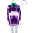 thumbnail image 2 of Women's Mystery-Solving Danger Prone DaphnePattern Mini Skirt Set - Retro Pin-Up Inspired Outfit, 2 of 7