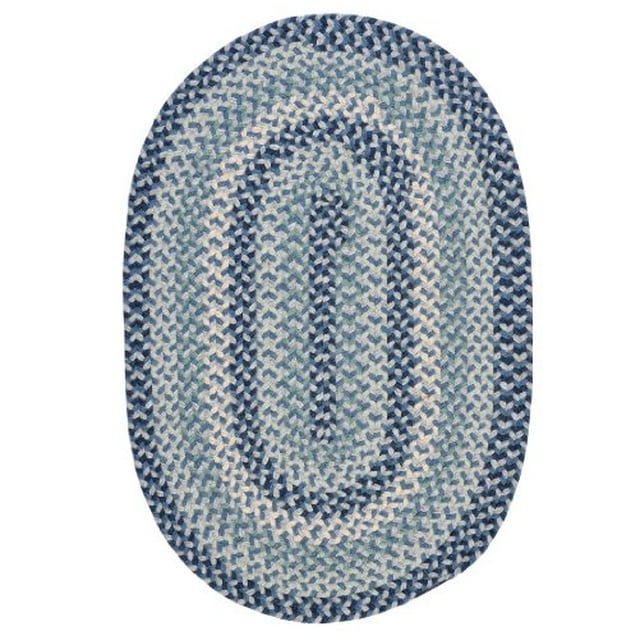Boston Common Polypropylene Braided Rug, 3-Feet by 5-Feet, Capeside Blue