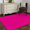 thumbnail image 3 of Rose Pink 4x6 Area Rugs, Farmhouse Solid Pink Color Modern Art Non-Skid Rubber Backing Large Rectangle Rugs - Living Room Bedroom Home Office, Indoor Floor Mat Carpets Washable Rug, 3 of 9