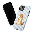 thumbnail image 3 of Combo 2 Blue Checkered Cat Number 6 & 7 Phone Case, Cute Cartoon Kitty with Daisy Flowers, Fun Animal Birthday Style Protective Cover Set for iPhone 17 16 15 14 13 12 11 Pro Plus Mini, 3 of 6