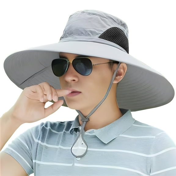 Kabuer Sun Hat, Fishing Hat for Men and Women, Fishing, Hiking, Garden, Beach, Gray