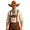 Khaki, variant on LIUYUNNN Hard Hat Cowboy for Men Western Cowboy Hat With Fringe Folded Brim Fedora For, Size A