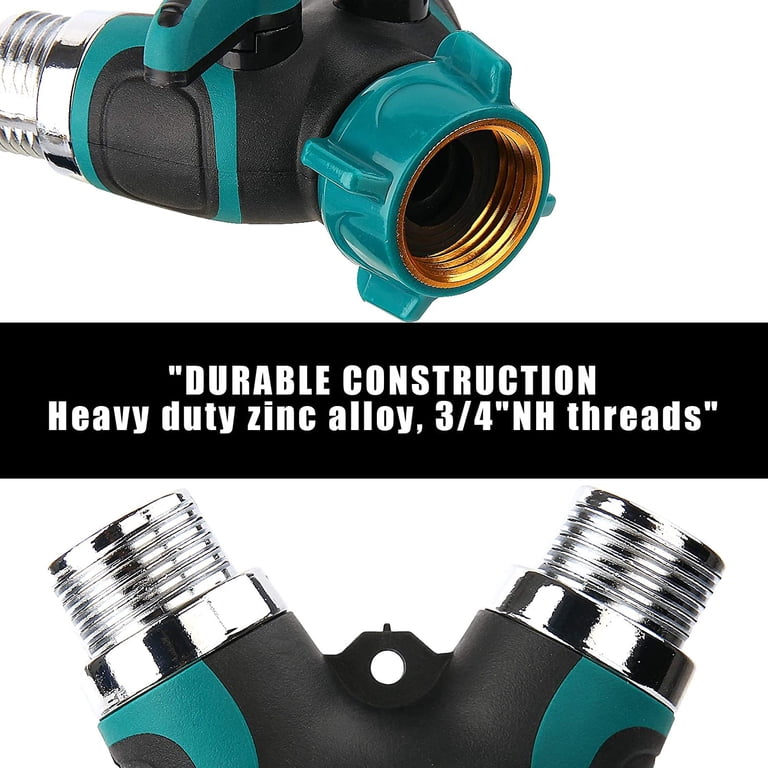 Aedavey 2-Way Heavy-Duty Hose Splitter with Shut-Off Valve photo 6