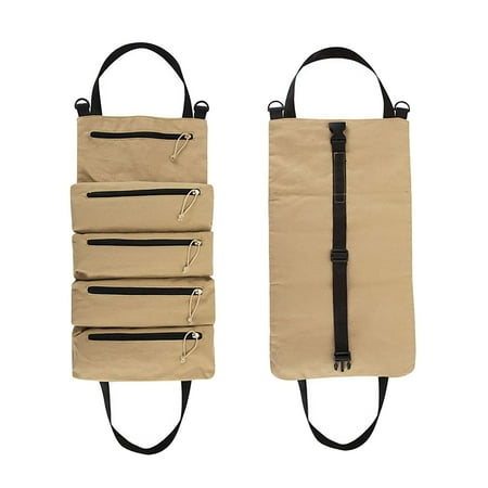 

Moocorvic Clearance Thick Canvas Bag Portable Tool Bag Large Capacity Multi-Function Roll Bag Wear