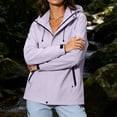 thumbnail image 6 of Warop Womans Windbreaker Jacket, Stand Collar Long Sleeve Waterproof Coat, Hiking Travel Outdoor Workwear for Fall, 6 of 9