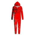 thumbnail image 4 of AGWOLF Halloween Bloody Onesie for Family Zipper Hooded Jumpsuit Matching Halloween Pajamas for Family Halloween Pajamas Matching Sets Mom L, 4 of 5
