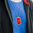 thumbnail image 3 of Hashtag Quarantine and Chill Military Dog Tag Pendant Necklace with Chain, 3 of 4