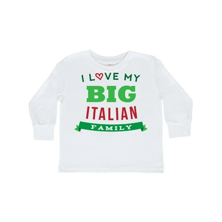 

Inktastic Big Italian Family Gift Toddler Boy or Toddler Girl Long Sleeve T-Shirt