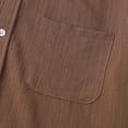 thumbnail image 7 of Men's Solid Color Button Down Shirts Casual Short Sleeve Summer Shirts Fashion Beach Hawaiian Dress Shirts, 7 of 7