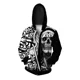 thumbnail image 5 of Sudadera con capucha informal y versátil con estampado de calavera personalizado para hombre con cremallera Sudadera con capucha para hombre cómoda y elegante, 5 of 5