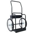 thumbnail image 5 of imerelez Large Dual Oxygen Tank Cart Dolly Double Cylinder Cart - 20" Pneumatic Wheels, Includes Two Fastening Belts, Black, 5 of 9