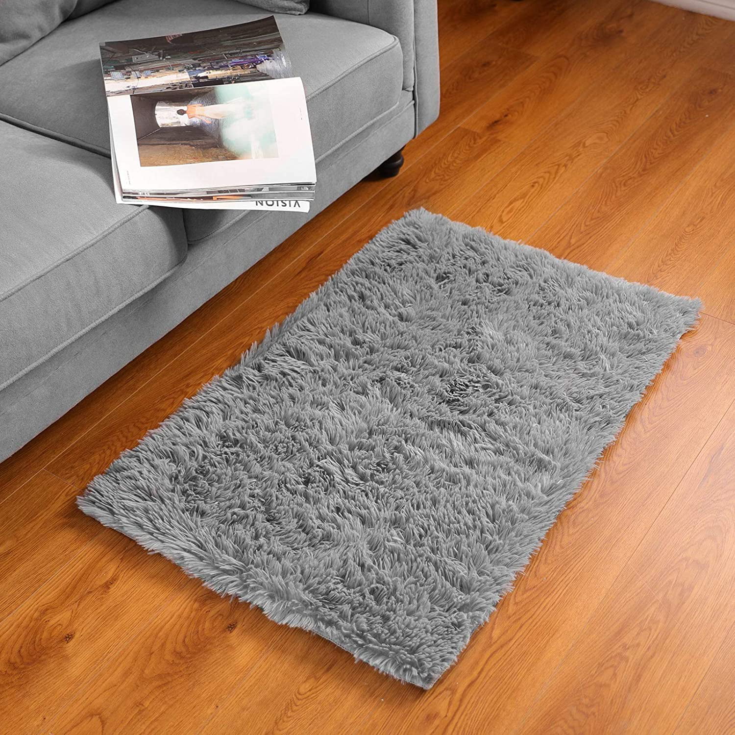 Fluffy Machine Washable Area Rug Indoor, How Do You Make A Rug Not Slip On Carpet