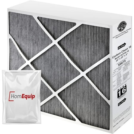 

Lennox X6675 Furnace Filters Carbon Clean Healthy Climate 20x25x5 Air Filter Replacement Merv 16 Filter Media with Homequip Disposal Bag