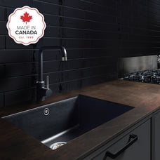 Smart Tiles Peel and Stick Backsplash, 5 Adhesive Tiles, Oslo Black, 22.56"x10.87"