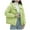 Light Green, variant on Bmisegm New Down Padded Jacket Women's Winter Padded Jacket Bright Pocket Padded Jacket Winter Coats for Women White M