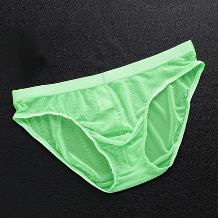 

Men s Sexy Tulle Netting Transparent Briefs Breathable Elastic Soft Underwear