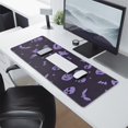 thumbnail image 2 of Long Mouse Pads for Desk,Purple Halloween Ghosts Skulls and Bats Desk Mats on Top Of Desks, Desk Mouse Pad Extra Large with 3mm Non-Slip Base and Stitched Edge for Gaming,Office,Work,Home 31.5x11.8in, 2 of 5