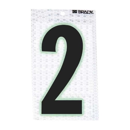 Brady Ultra Reflective Numbers,2,PK10 3000-2