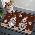thumbnail image 4 of Coffee Gnomes Bathroom Rug Washable 2x3 Entryway Rug Non Slip Coffee Beans Cups Brown Front Door Mat Low Pile Indoor Doormat Throw Floor Carpet for Kitchen Bedroom Entrance, 4 of 8