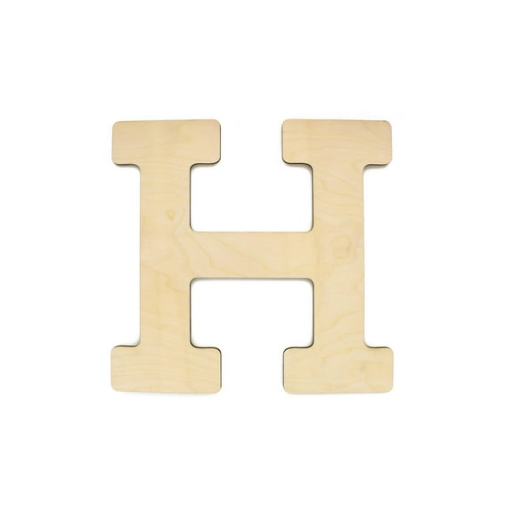 Essentials By Leisure Arts Arts Wood Letter 13" Birch H
