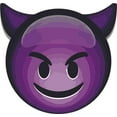thumbnail image 1 of Devil Face Emoji Sticker Decal Custom Vinyl Evil Texting Colourful Tall Purple Evil Devil Unhappy Durable high-quality Vinyl Decal Peel and Stick Bubble Free Install Waterproof Car Laptop 10x6 inch, 1 of 1