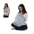 thumbnail image 3 of LK Baby Infinity Nursing Scarf Breastfeeding Cover Ultra Soft Breathable (Grey/Navy), 2pk, 3 of 11