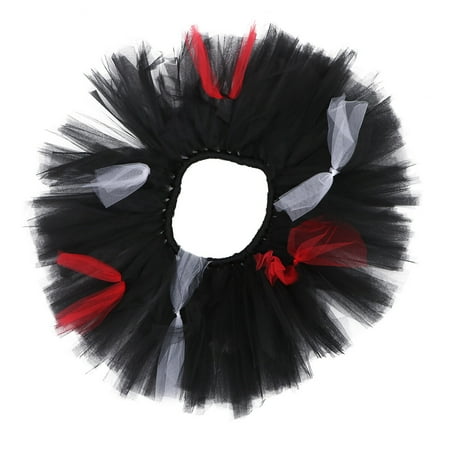 

Halloween Gauze Dress Net Yarn Skirts Festival Performance Dress Black Red