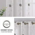 thumbnail image 5 of 72 Inch Sheers for Windows Curtains, White Floral Embroidered Semi Sheer Curtains Voile Grommet Farmhouse Window Treatments Set for Living Room, Bedroom, 52" W x 72" L, 2 Panels, 5 of 9