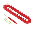 thumbnail image 2 of Virelaxpo 26cm Scarf and Hat Knitting Loom, Red Color Portable Weaving Tool for DIY Scarves and Accessories, Easy-to-Use Knitting Device for Craft Projects, 2 of 2