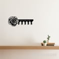 thumbnail image 5 of Craftnamesign Rose Metal Key Holder, Flower Decor Key Holder, Metal Coat Rack, Rose Key Hanger, 5 of 5