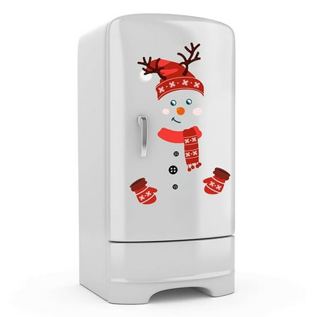 Christmas Ddecorating Snowman Fridge Applique Suitable For Fridge Cupboard
