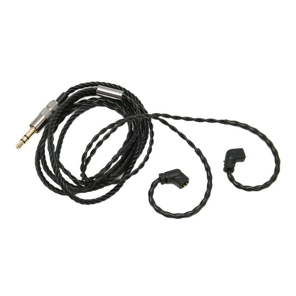 Earbuds Upgrade Cord, Clear Sound Noise Reduction Flexible 3.5mm Plug 2 Pin 0.78mm Earphone Cable OFC Core For BA5 For ZSX ZSN For AS12