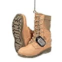 Midwest-CBK Marine Boot Military Brown Resin Stone 3 x 3 Christmas Decorative Hanging Ornament