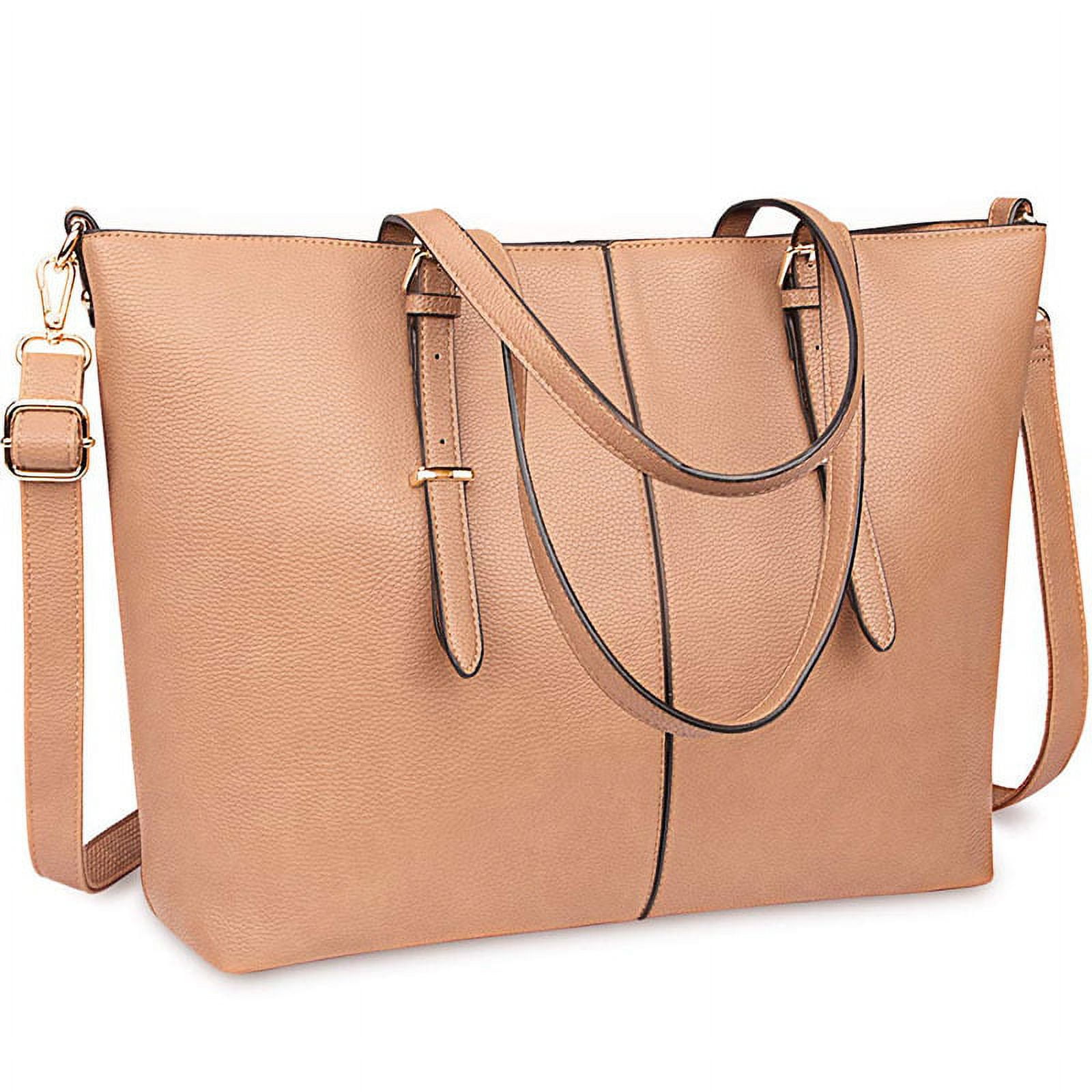 SHAR Laptop Bags for Women Leather Tote Bag Ladies Notebook Handbag Computer School Lightweight Shoulder Bag Business Work Bag