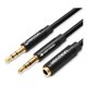 thumbnail image 1 of Cable de Audio Vention 3.5mm Mic/audio A Auxiliar Audifono 30cm, 1 of 9