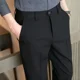thumbnail image 3 of Pantalones de sastrería de negocios de verano holgados y ajustados para hombre, pantalones casuales holgados y delgados para oficina, pantalones vintage de alta calidad, venta estética, 3 of 5